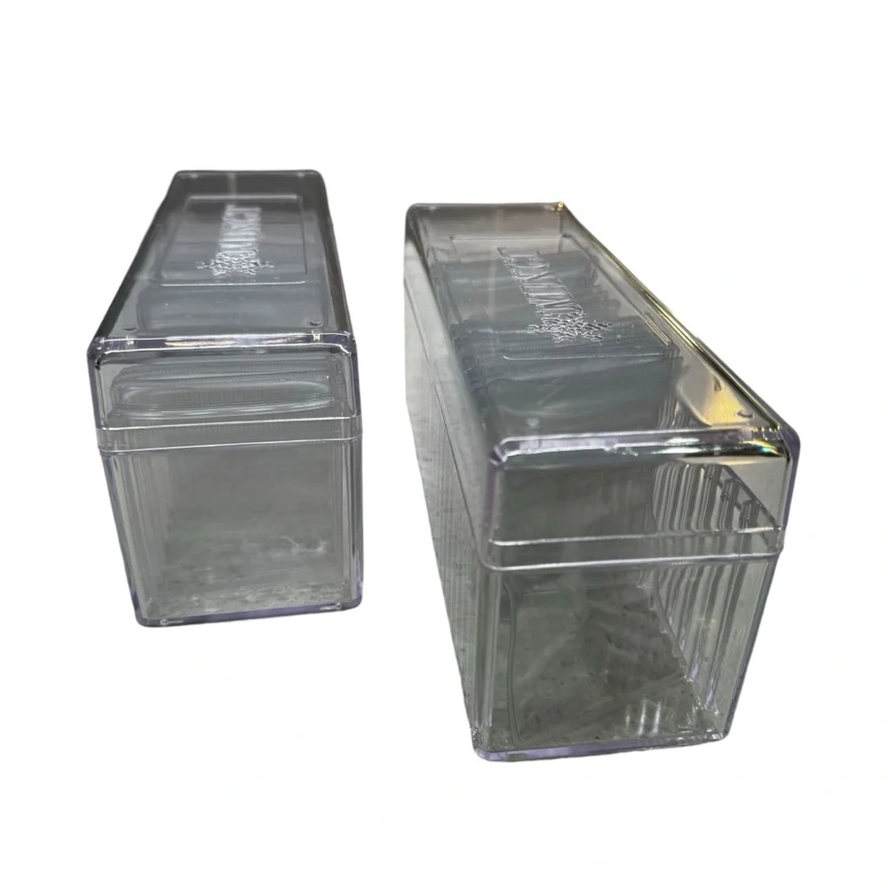 Set of 2 acrylic trinket and jewelry box includes 80 jewelry pouches New